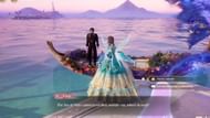 Ride the boat to go the floating island (Image via Sportskeeda Gaming/Infold Games)